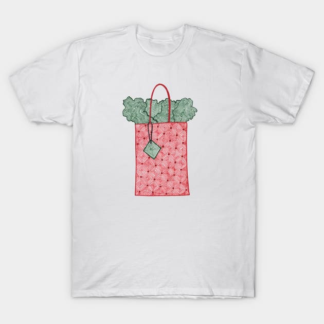 Gift bag (red and green) T-Shirt by calenbundalas